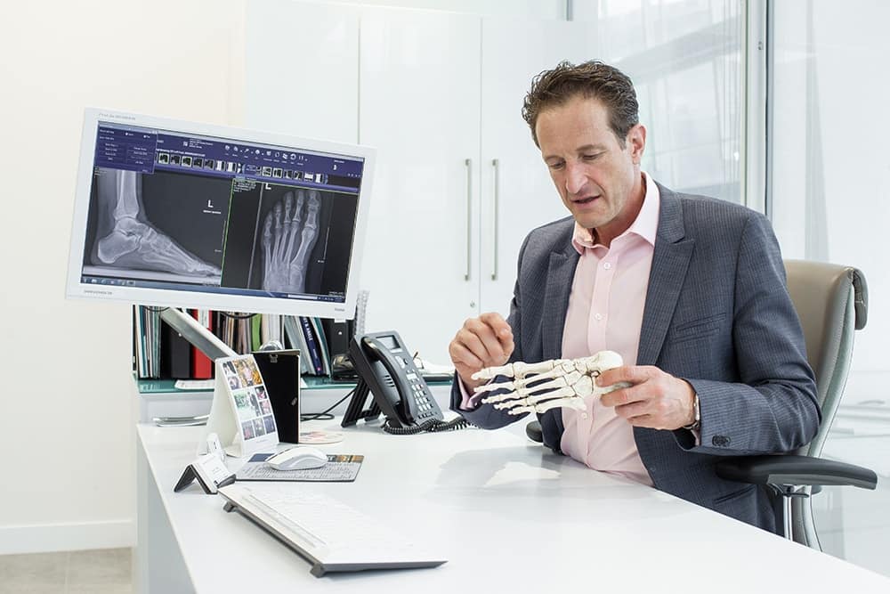 Martin Klinke with Foot Skeleton
